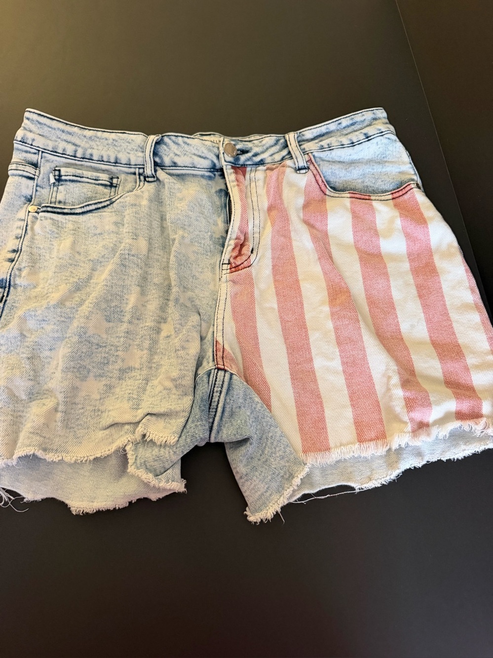 Judy Blue Striped flag denim shorts size 2XL
